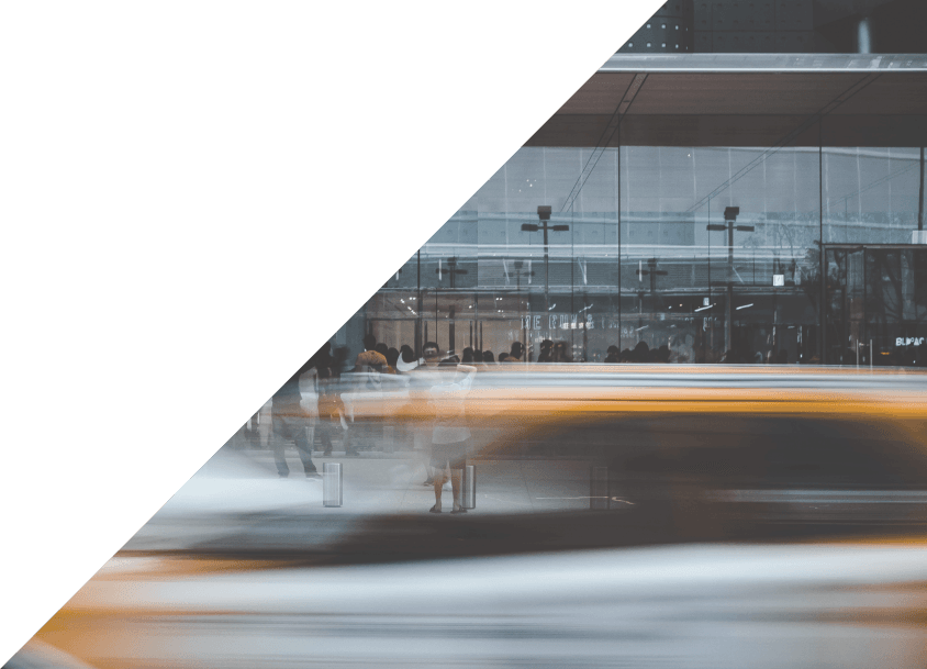 Apple store on the background